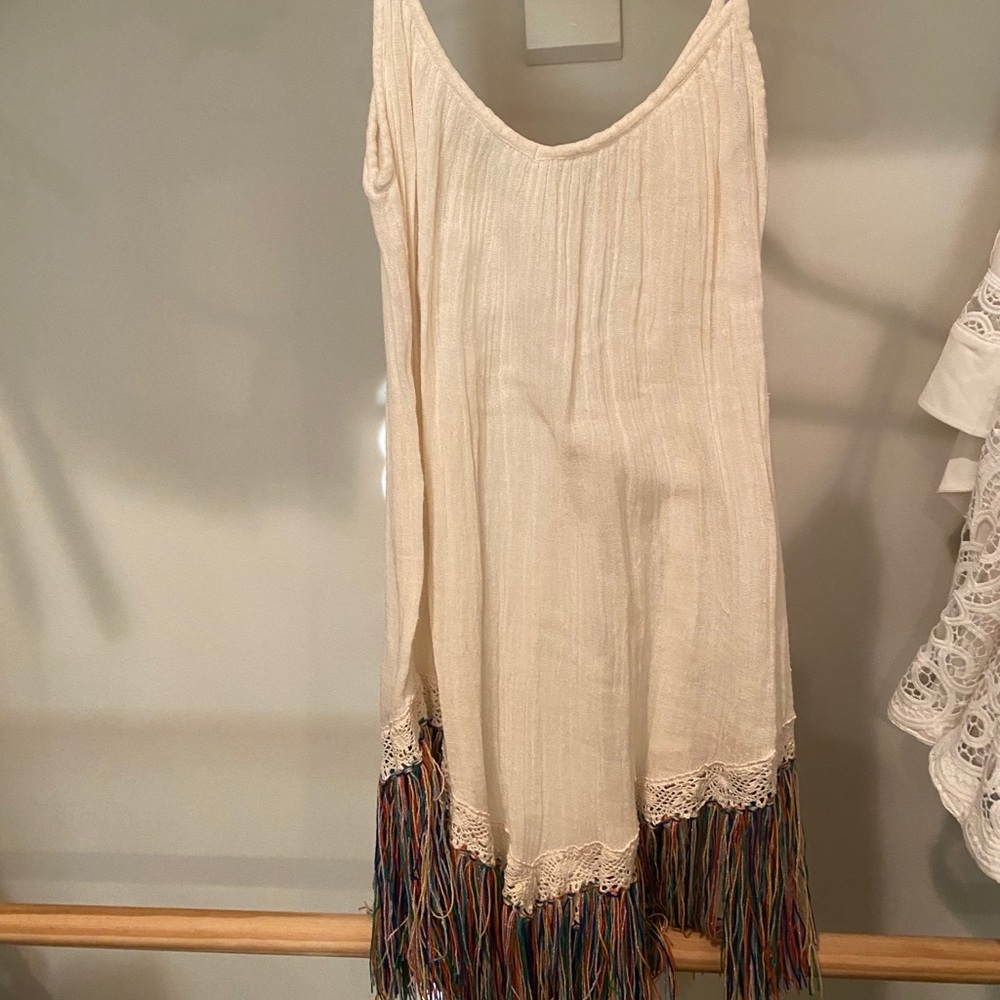Jens pirate booty ivory fringe pretender dress